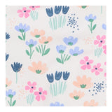 Fleece Pramsuit White with Flowers