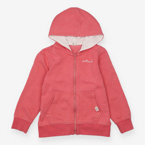 Hoodie zip up orange kangaroo pocket 