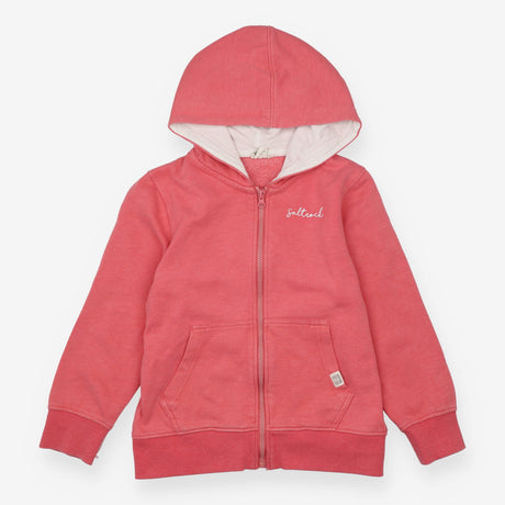 Hoodie zip up orange kangaroo pocket 