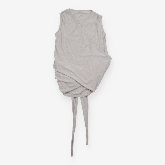 Nursing Top Grey Marl Cotton Skin-to-Skin Wrap