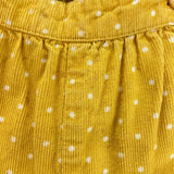 yellow corduroy spotted dungarees