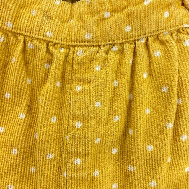yellow corduroy spotted dungarees