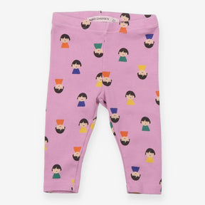 Leggings purple dolls print 