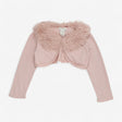 Bolero Pink Fur Collared