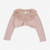 Bolero Pink Fur Collared