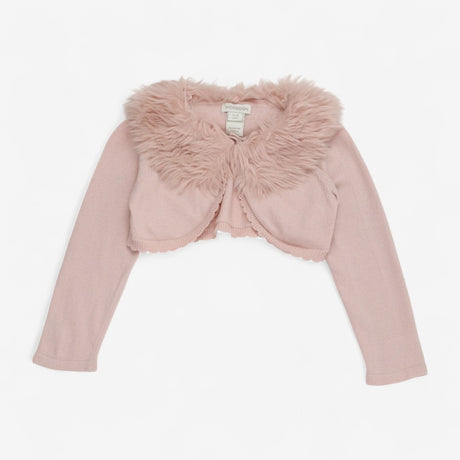 Bolero Pink Fur Collared