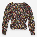 T-shirt muted retro pattern wrap