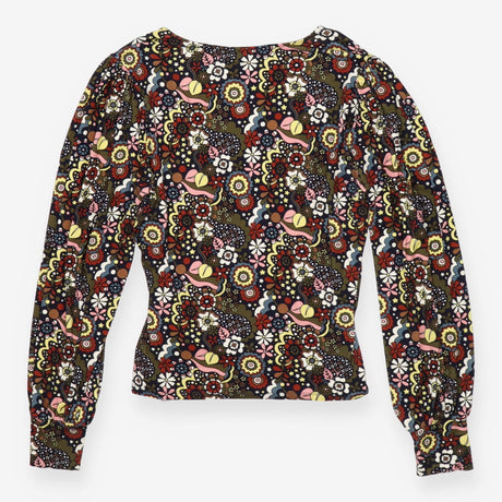 T-shirt muted retro pattern wrap