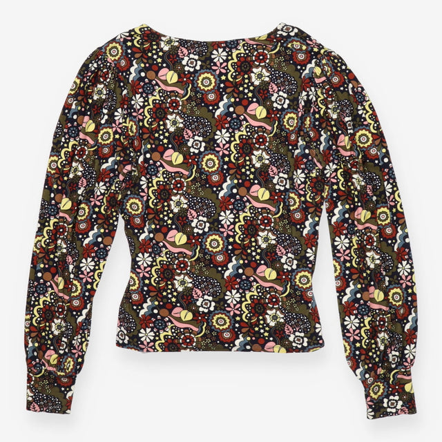 T-shirt muted retro pattern wrap
