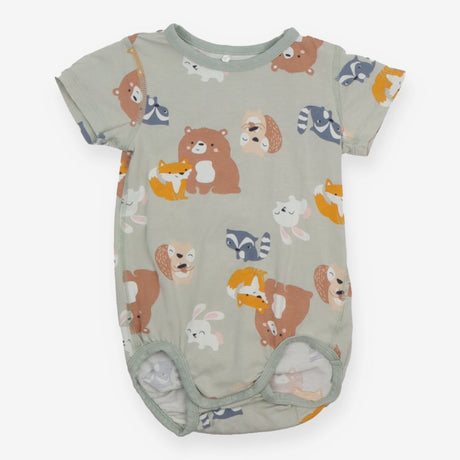 Bodysuit green animals