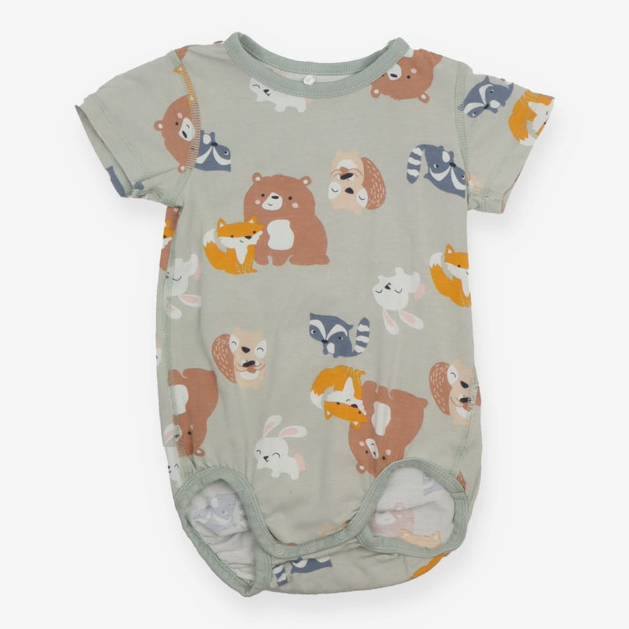 Bodysuit green animals