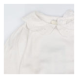 Bodysuit white long sleeve broiderie anglaise