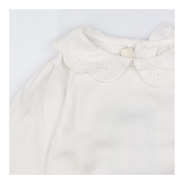 Bodysuit white long sleeve broiderie anglaise