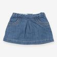 Denim skirt with pockets