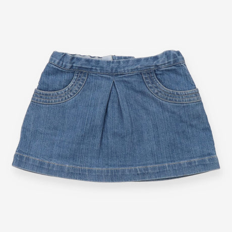 Denim skirt with pockets