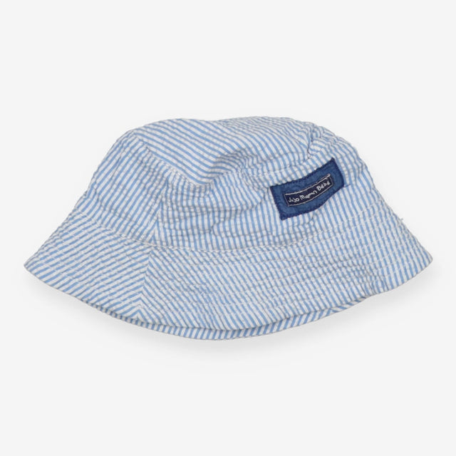 Hat bucket blue stripe seersucker