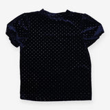 Tee SS navy velour silver spot