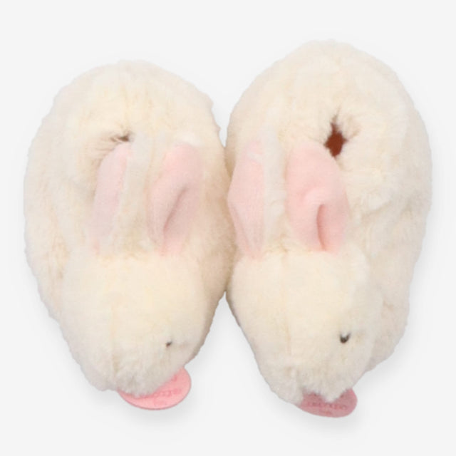 White Bunny Fluffy Slippers -Doudou