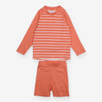 Rash vest and shorts orange stripe