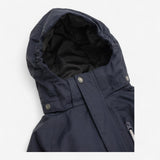 Waterproof Navy Rain Jacket with Detachable Hood