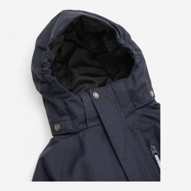 Waterproof Navy Rain Jacket with Detachable Hood
