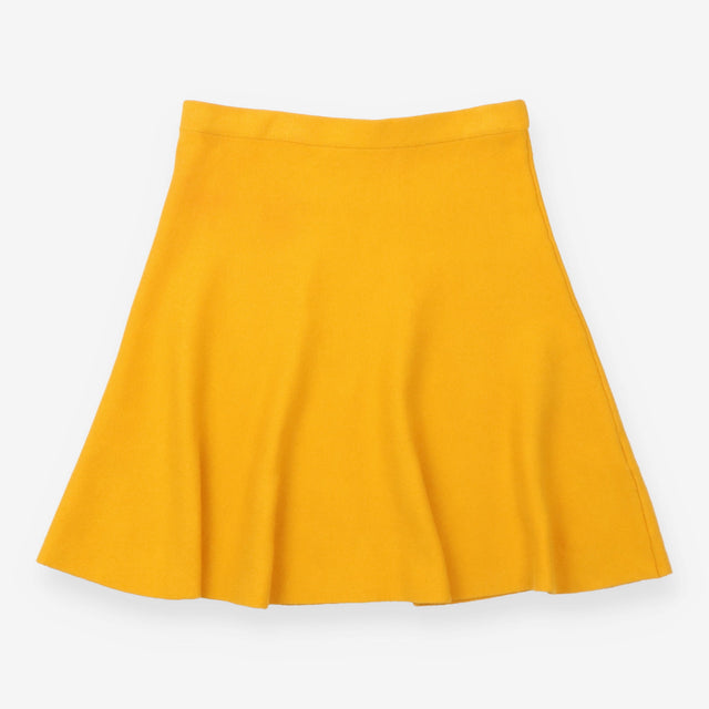 A-Line Skirt Mustard Yellow Flared Knee Length