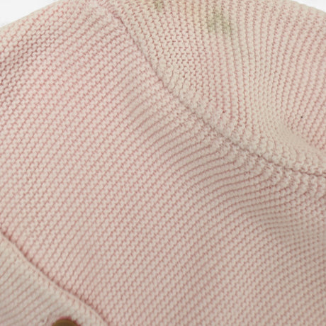 Knit cardigan pink cat hood