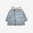 Grey Puffer Coat with Furry Lining