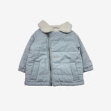 Grey Puffer Coat with Furry Lining