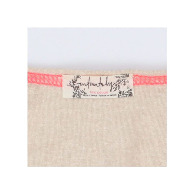Henley top Drop Sleeve Cream and Pink