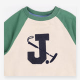 Sweater Green and Beige J Polo Applique