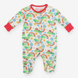 Sleepsuit Long Sleeve Red Rainbow Tractor Sun