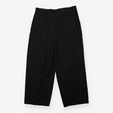 Wide Leg Trousers Black Pinstripe High Rise Pleat 