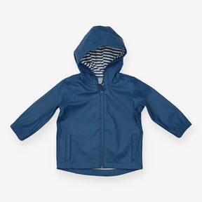 Blue Raincoat with Striped Lining 