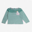 Long sleeved Green stripe mole pocket