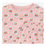 Fleece Pyjama Pink with Flowers Bouquet in White H