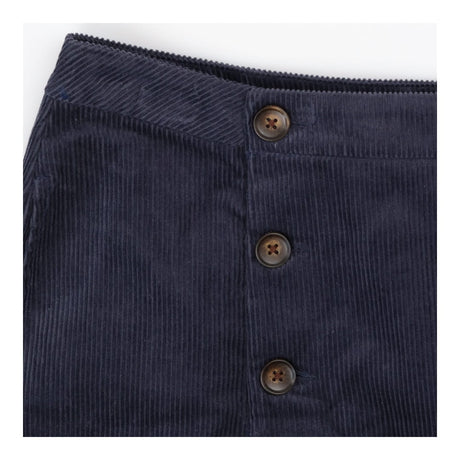 Maize Navy Cord Skirt – Button‑Detail A‑Line Cordu
