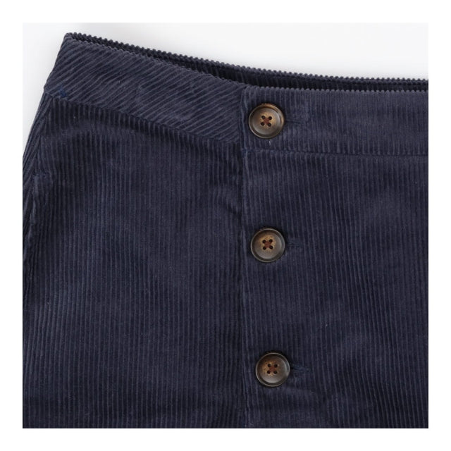 Maize Navy Cord Skirt – Button‑Detail A‑Line Cordu