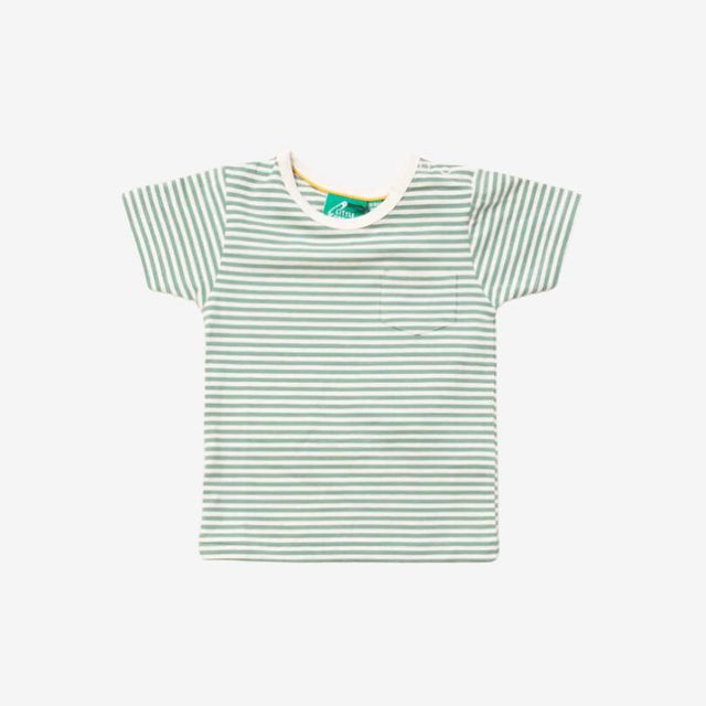 Green Striped Organic Short Sleeve T-Shirt