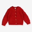 Cardigan red wood buttons
