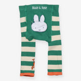 Leggings green cream stripe Miffy