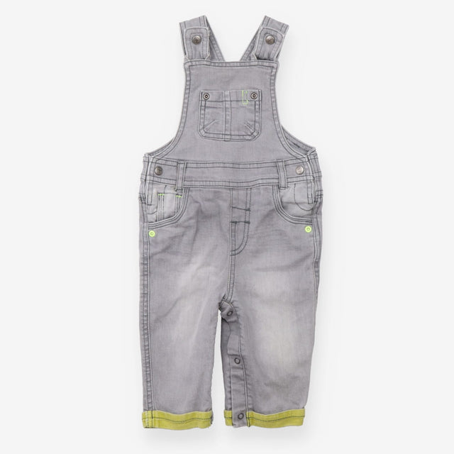 Dungaree Denim Grey with Neon Green Detail