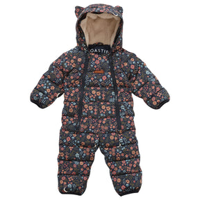 Quilted Fur Snowsuit - Floral night Scape 2.5 tog