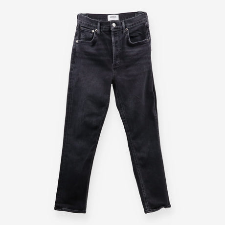 AGOLDE Riley High Rise Straight Crop Stretch Jeans
