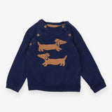 Sweater Navy With sausage Dogs