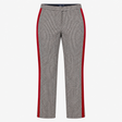 British Tweed Houndstooth Wool Trousers Side Strip