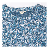 Midi Dress Cotton Blue Floral