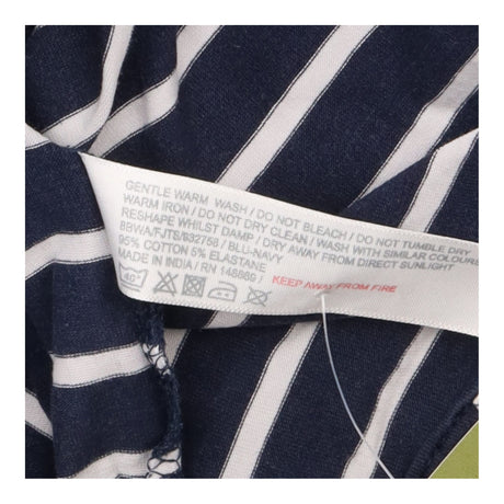 Top Navy Cream Breton Stripe Cotton Stretch Boat N