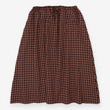 Pink And Brown Check Naples Midi Skirt