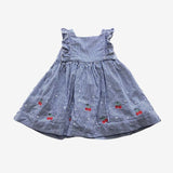 Blue Stripe Cherry Dress